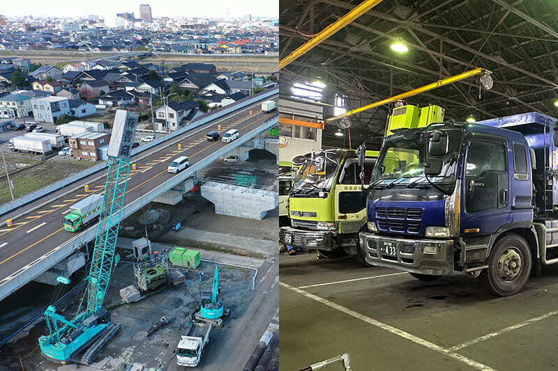 基礎工事と自動車整備